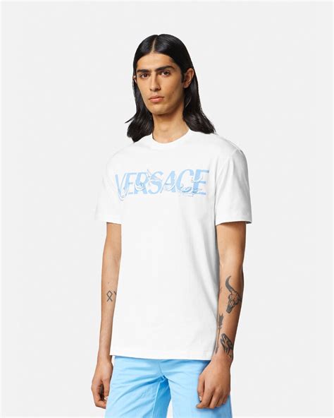 versace baroque logo t shirt|versace barocco shirt men's.